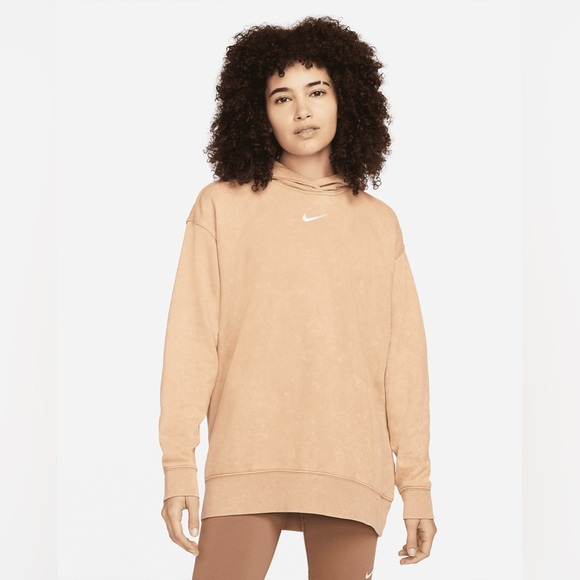 Nike Sportswear Essential Washed Fleece Oversized Hoodie Sweatshirt Women’s XS - Picture 11 of 12